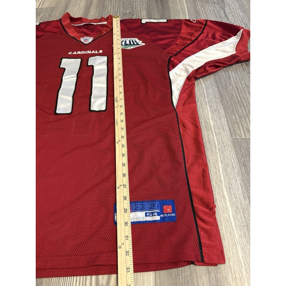 Arizona Cardinals Reebok NFL Larry Fitzgerald SB XLIII Jersey SIZE 54 - Picture 9 of 14